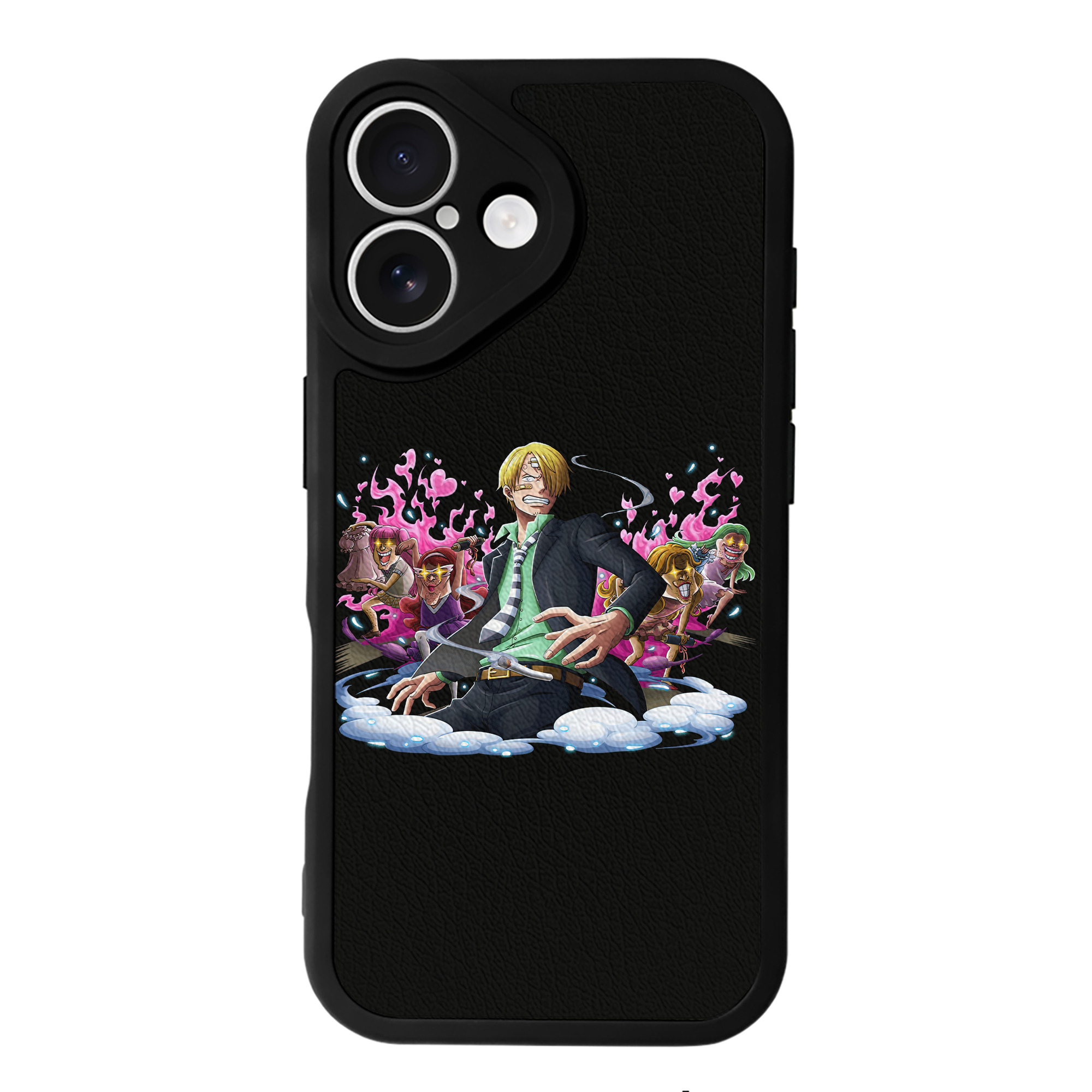 （画像用） ワンピース サンジ ONE PIECE Sanji 【iPhone 16シリーズ対応】シリコンスマホケース（レザー調） 材質：シリコン